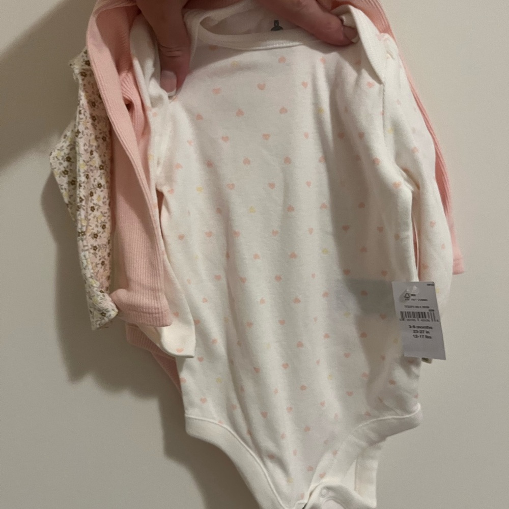 NWT 3 pack of baby girl onesies.